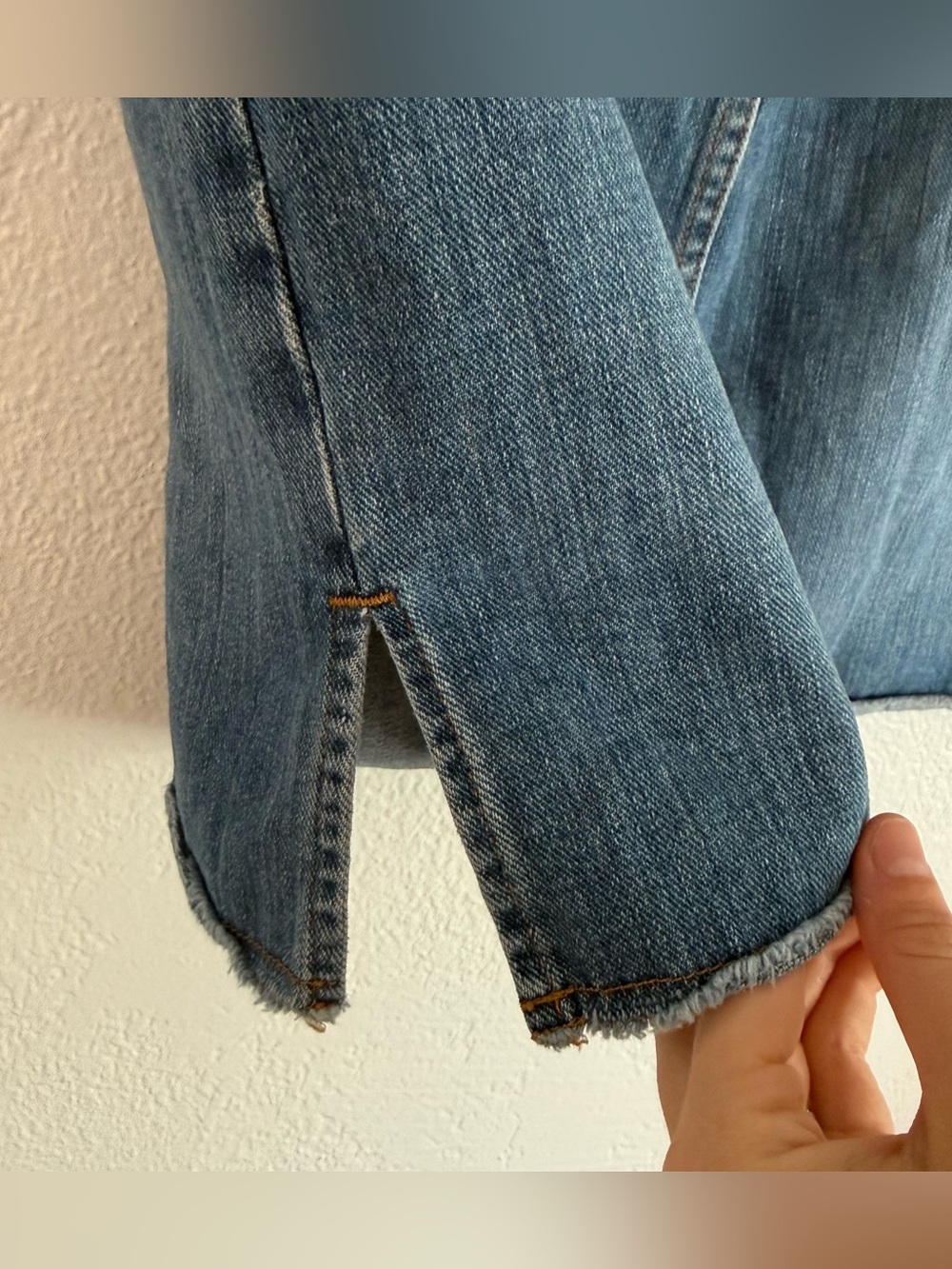 Roxy Jean Denim Skirt Juniors Size 13 Knee Length Low Rise Y2K Vintage Summer - Picture 5 of 5